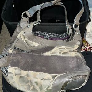 Gray vintage coach bag